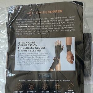 Tommie Copper Fingerless Gloves & Wrist Sleeves Size L